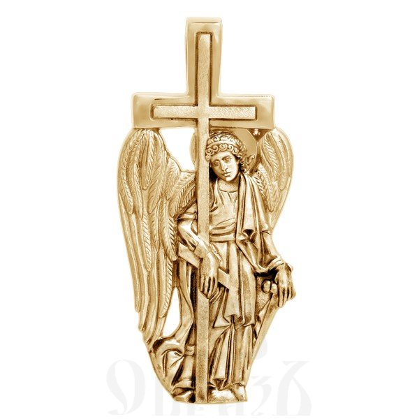 образок «ангел хранитель, несущий крест», золото 585 проба желтое (арт. 202.280)