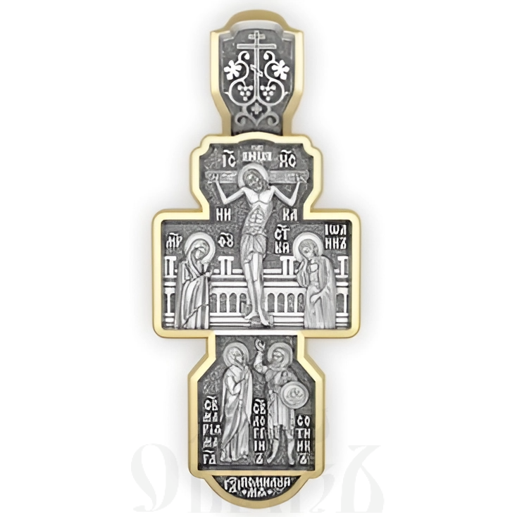крест преображение господне, серебро 925 проба с золочением (арт. 17.041)