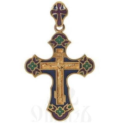 крест с молитвой "спаси и сохрани" 925 проба с золочением и эмалью (арт. 43254)