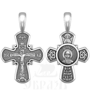 крест святая равноапостольная княгиня ольга, серебро 925 проба (арт. 33.032)