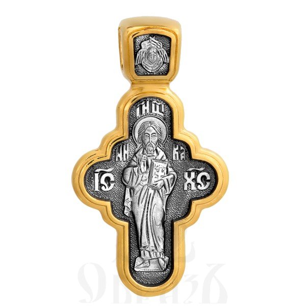 крест «господь вседержитель. икона божией матери «семистрельная», серебро 925 проба с золочением (арт. 101.049)